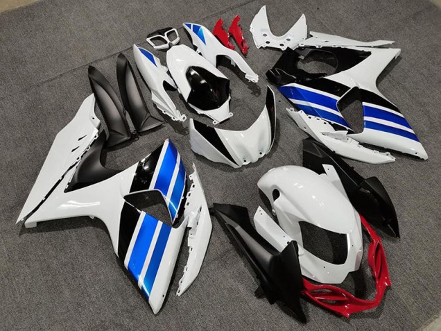 White Blue and Red Style 2009-2016 Suzuki GSXR 1000 Motorcycle Fairing White Blue and Red Style 2009-2016 Suzuki GSXR 1000 Motorcycle Fairing