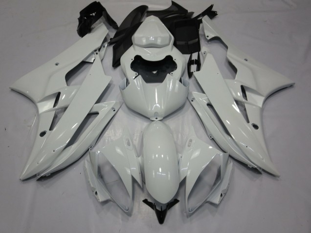 White Gloss 2006-2007 Yamaha R6 Motorcycle Fairing White Gloss 2006-2007 Yamaha R6 Motorcycle Fairing