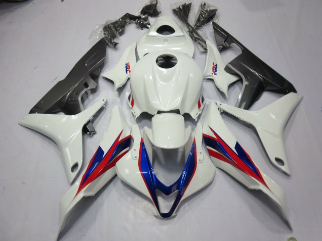 White HRC 2007-2008 Honda CBR600RR Motorcycle Fairing White HRC 2007-2008 Honda CBR600RR Motorcycle Fairing