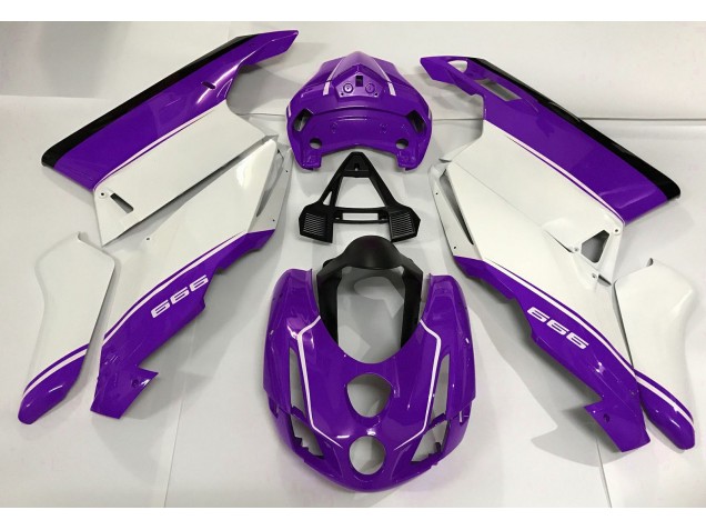 White Purple and Black 2003-2004 Ducati Ducati 749 999 Motorcycle Fairing White Purple and Black 2003-2004 Ducati Ducati 749 999 Motorcycle Fairing