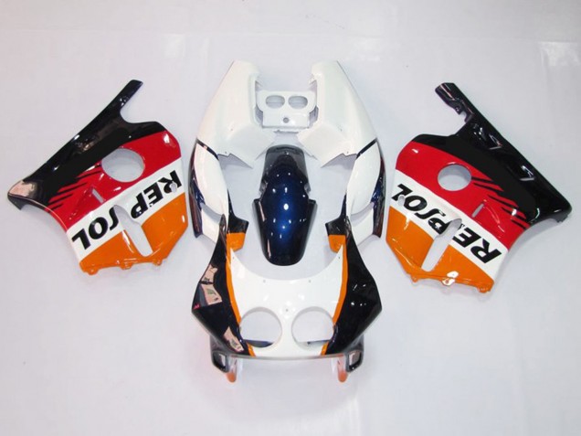 White Repsol 1990-1998 Honda CBR250RR Motorcycle Fairing White Repsol 1990-1998 Honda CBR250RR Motorcycle Fairing