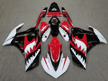 White Shark & Red 2015-2018 Yamaha R3 Motorcycle Fairing