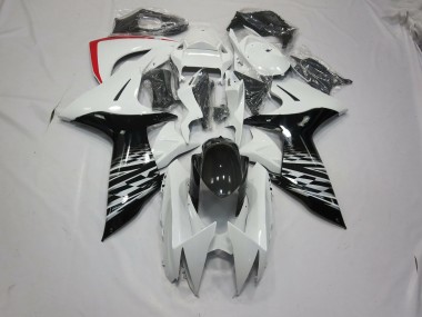 White and Black 2011-2024 Suzuki GSXR 600-750 Motorcycle Fairing