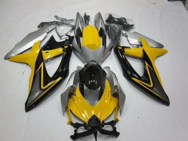 Yellow Black 2008-2010 Suzuki GSXR 600-750 Motorcycle Fairing