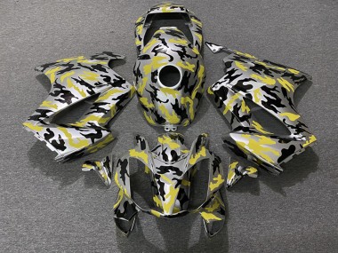 Yellow Camo 2002-2012 Honda VFR800 Motorcycle Fairing
