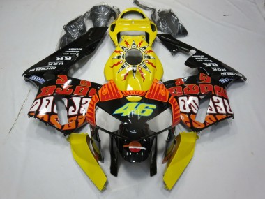 Yellow Rossi 2005-2006 Honda CBR600RR Motorcycle Fairing